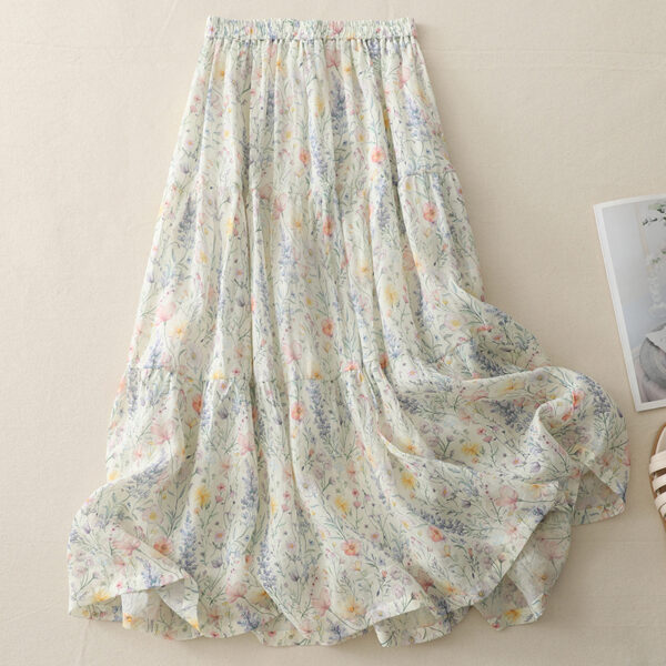 Wholesale Blue Floral Dress for Women  Summer Dress | Handmade-Inspired Natural Cotton Linen Dress – MOQ 10 Pieces 2795