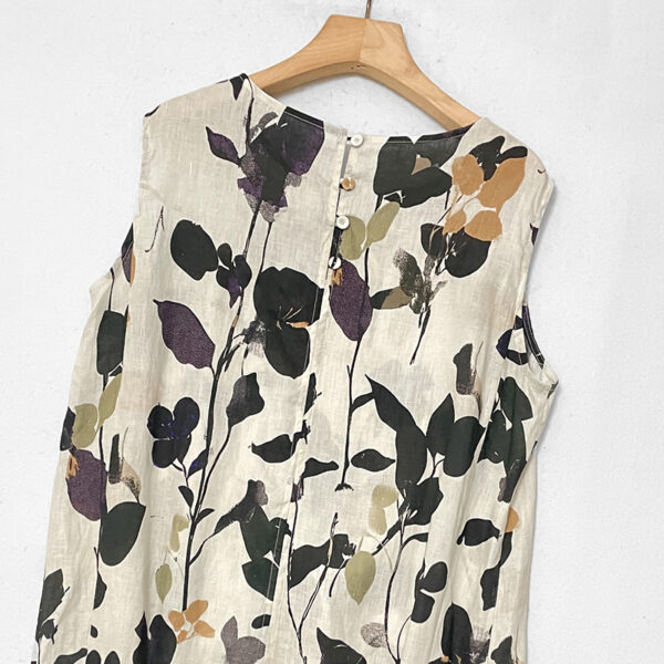 Custom Wholesale Black Floral Dress for Women  Summer Dress | Handmade-Inspired Natural Cotton Linen Dress – MOQ 10 Pieces 2770 - Image 2