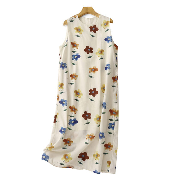 Custom Wholesale Red Floral Dress for Women  Summer Dress | Handmade-Inspired Natural Cotton Linen Dress – MOQ 10 Pieces 2787 - Image 2