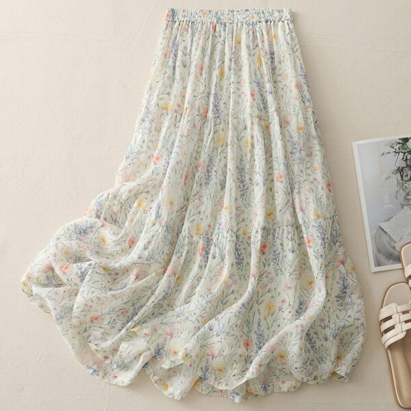 Wholesale Blue Floral Dress for Women  Summer Dress | Handmade-Inspired Natural Cotton Linen Dress – MOQ 10 Pieces 2795 - Image 2