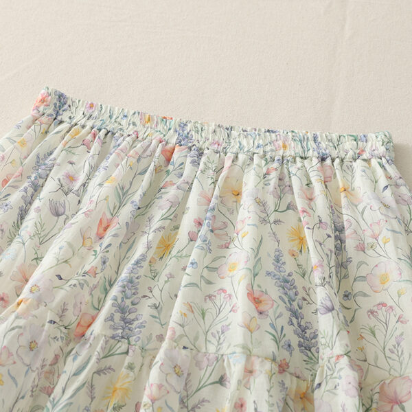 Wholesale Blue Floral Dress for Women  Summer Dress | Handmade-Inspired Natural Cotton Linen Dress – MOQ 10 Pieces 2795 - Image 3