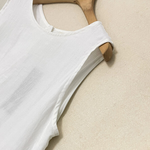 Custom Wholesale White Floral Dress for Women  Summer Dress | Handmade-Inspired Natural Cotton Linen Dress – MOQ 10 Pieces 2777 - Image 4