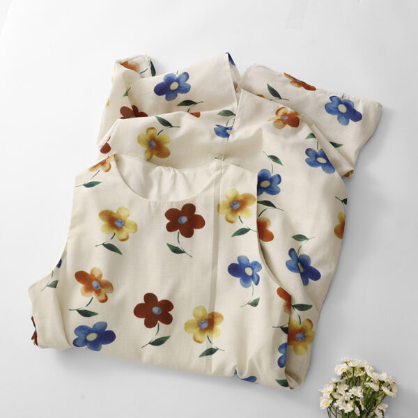 Custom Wholesale Red Floral Dress for Women  Summer Dress | Handmade-Inspired Natural Cotton Linen Dress – MOQ 10 Pieces 2787 - Image 4