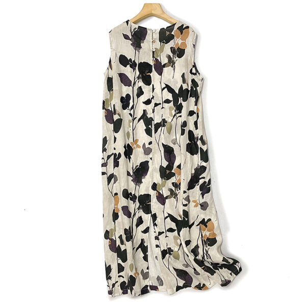 Custom Wholesale Black Floral Dress for Women  Summer Dress | Handmade-Inspired Natural Cotton Linen Dress – MOQ 10 Pieces 2770 - Image 5