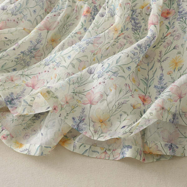 Wholesale Blue Floral Dress for Women  Summer Dress | Handmade-Inspired Natural Cotton Linen Dress – MOQ 10 Pieces 2795 - Image 5